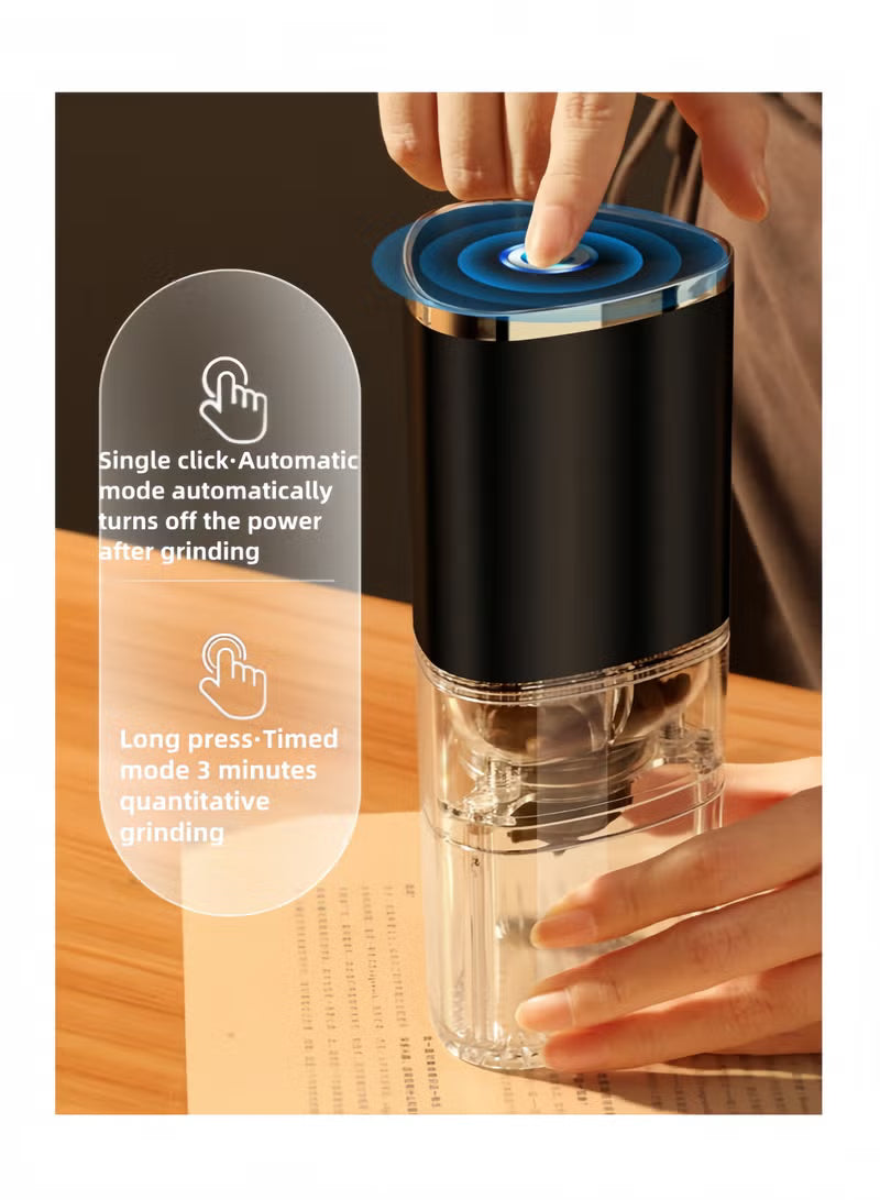 Portable Electric Coffee Grinder – USB-C Rechargeable, Ceramic Burr