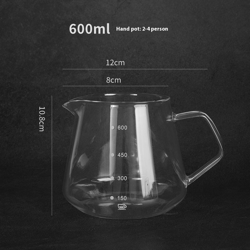 Hand Made Coffee Maker Dripper Filter Cup Suit Borosilicate Glass