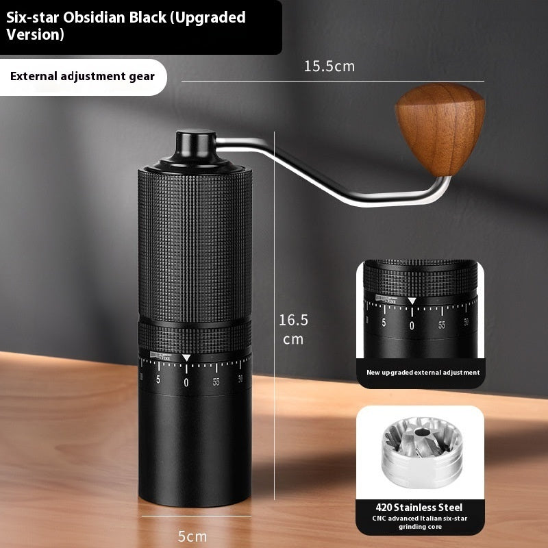 External Adjustment Manual Grinding Machine Steel Core Seven-star Household Coffee Grinder Outdoor Portable