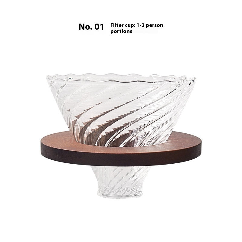 Hand Made Coffee Maker Dripper Filter Cup Suit Borosilicate Glass