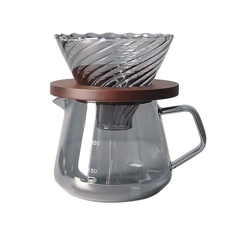 Hand Made Coffee Maker Dripper Filter Cup Suit Borosilicate Glass