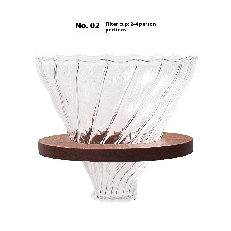 Hand Made Coffee Maker Dripper Filter Cup Suit Borosilicate Glass