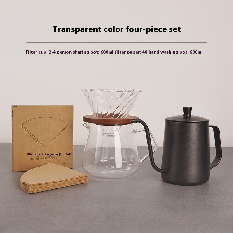 Hand Made Coffee Maker Dripper Filter Cup Suit Borosilicate Glass