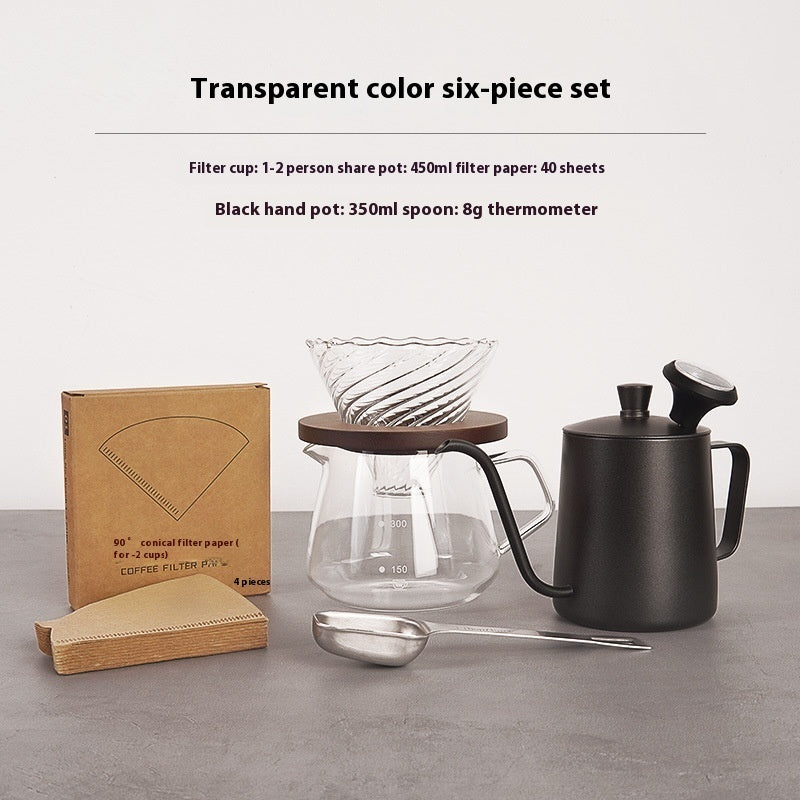 Hand Made Coffee Maker Dripper Filter Cup Suit Borosilicate Glass