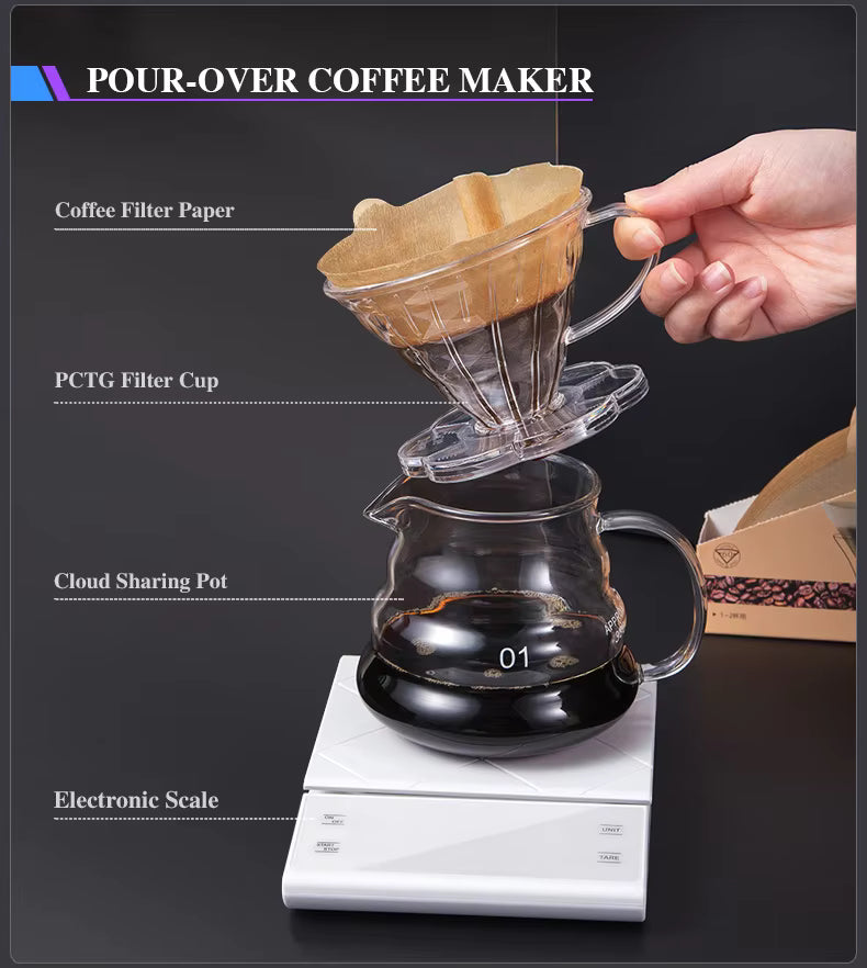 Hand Pour Over Coffee Maker Set