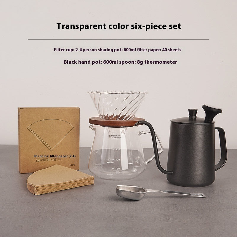 Hand Made Coffee Maker Dripper Filter Cup Suit Borosilicate Glass