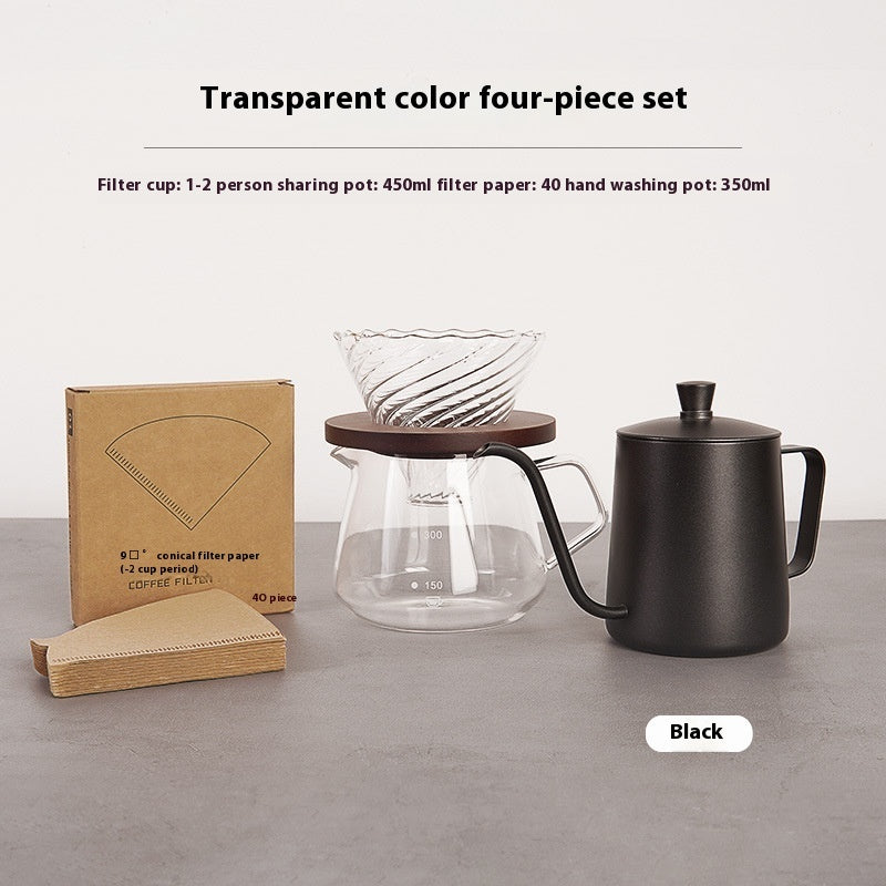 Hand Made Coffee Maker Dripper Filter Cup Suit Borosilicate Glass