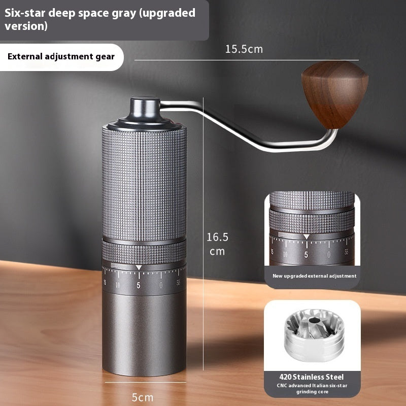 External Adjustment Manual Grinding Machine Steel Core Seven-star Household Coffee Grinder Outdoor Portable