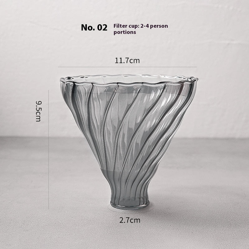 Hand Made Coffee Maker Dripper Filter Cup Suit Borosilicate Glass