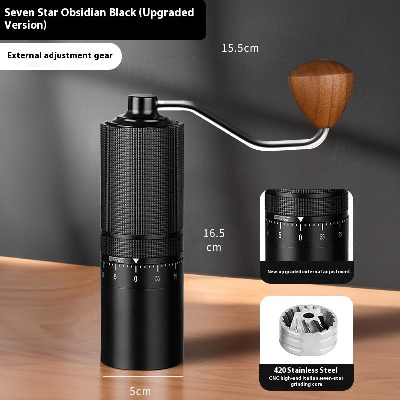 External Adjustment Manual Grinding Machine Steel Core Seven-star Household Coffee Grinder Outdoor Portable